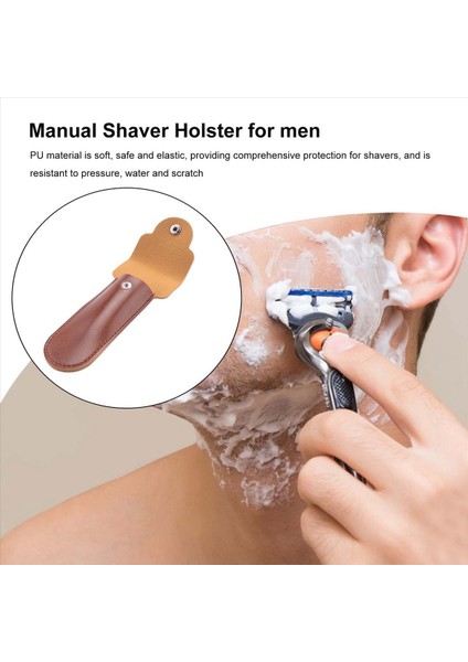 Razor Case Seyahat Tutucu Manuel Çift Kenar Emniyet Kıyafetleri Konteyner Pu Deri Çanta (Yurt Dışından) fırsatları