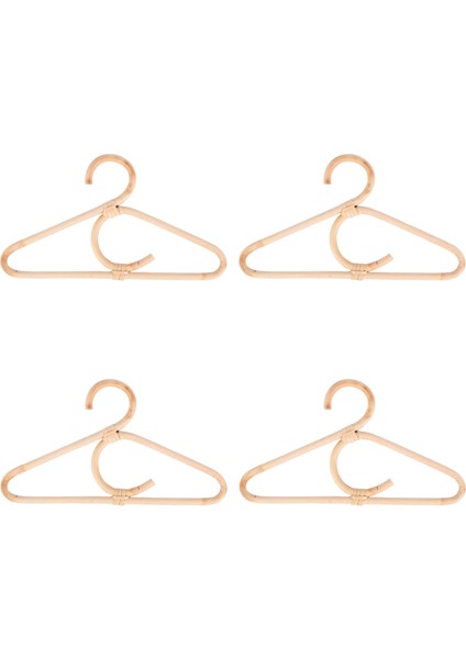 4x Rattan Giysisi Askı Tarzı Çocuk Giysileri Organizatör Raf Çocuk Askı Çocuk Odası Dekorasyon Askı Giysileri (Yurt Dışından)