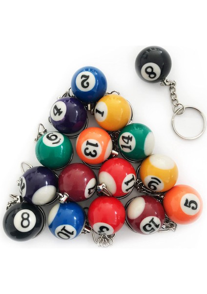 Renkli Bilardo Ball Keychain Seti 32 Pc Mini Magic Ana Zincirli Toplar Sekizball Billar Bilardo Zincirleri Aksesuarlar (Yurt Dışından) fiyatları