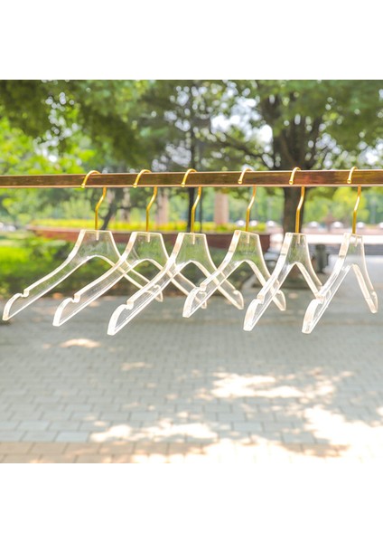 15 Adet Altın Kancalı Temiz Akrilik Giysiler Askısı Şeffaf Gömlekler Elbise Askı Bayan Çocuklar Için Çentiklerle L (Yurt Dışından) modelleri