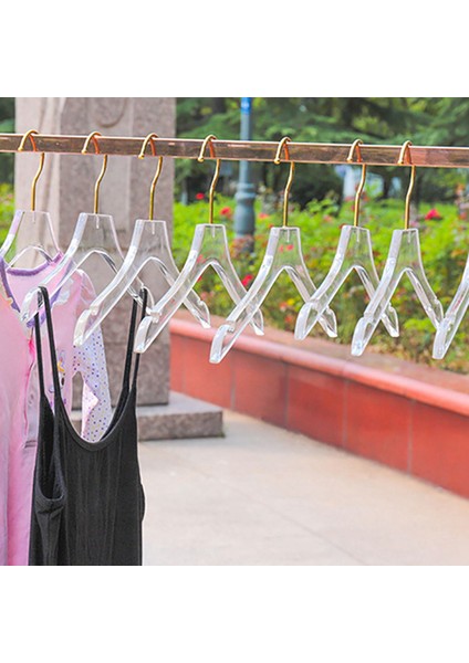 15 Adet Altın Kancalı Temiz Akrilik Giysiler Askısı Şeffaf Gömlekler Elbise Askı Bayan Çocuklar Için Çentiklerle L (Yurt Dışından) fırsatları