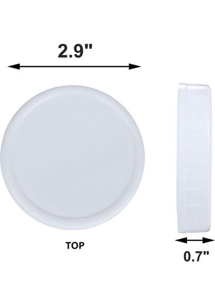 Mason Kavanoz Kapakları Için 144X Normal Ağız Kapakları Mason Konserve Kavanozları ve Daha Fazlası Için Plastik Depolama Kapakları Standart Dia 70MM (Yurt Dışından) modelleri