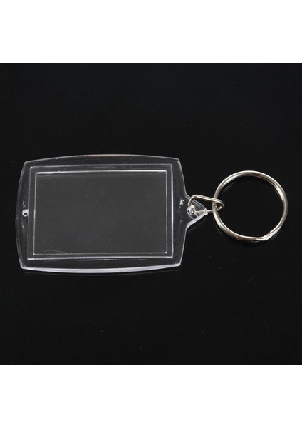 100PCS Şeffaf Boş Boş Fotoğraf Resim Çerçevesi Anahtar Yüzüğü Bölünmüş Anahtarlık (Yurt Dışından) fırsatları