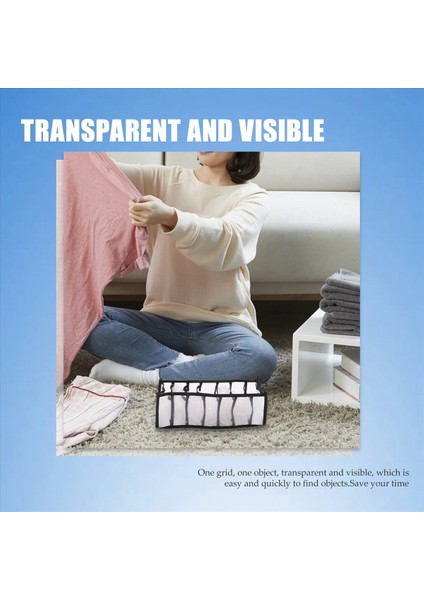 4pcs Gardırop Depolama Organizatörü Kot Bölme Depolama Kutusu Dolabı Katlanabilir Çekmece Giysileri Organizatör Örgü Siyah (Yurt Dışından) modelleri