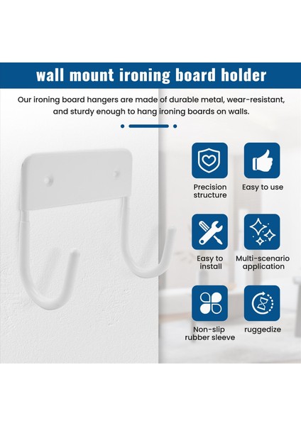Ütü Tahtası Askısı Demir Tahtası Duvar Montajı Çamaşır Odaları Için Beyaz (Yurt Dışından) fırsatları