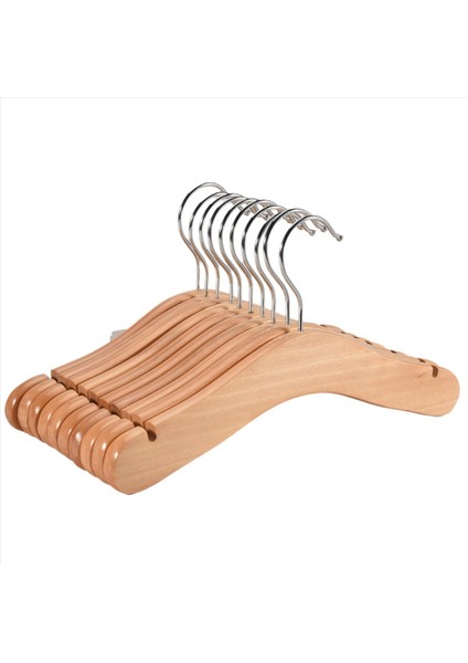 Ahşap Bebek Askıları Çocuk Askıları Çocuklar Için Çentikli Omuz Tasarımı Dekorasyon Askısı 10 Paket Orta (Yurt Dışından) fiyatları