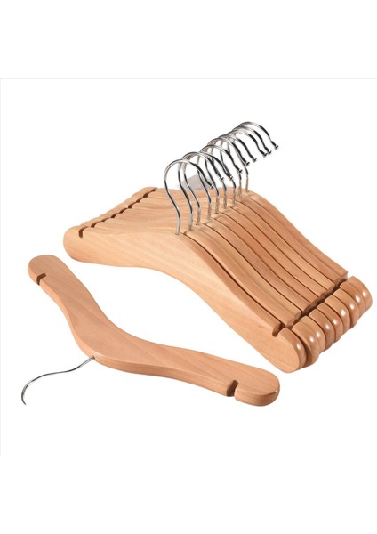 Ahşap Bebek Askıları Çocuk Askıları Çocuklar Için Çentikli Omuz Tasarımı Dekorasyon Askısı 10 Paket Orta (Yurt Dışından) fırsatları