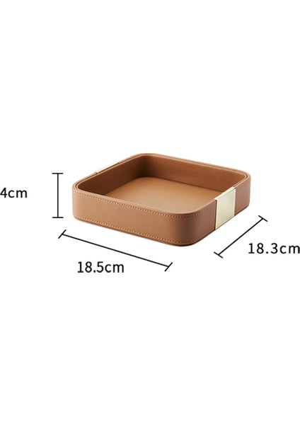 Deri Masaüstü Depolama Tepsisi Kare Depolama Anahtarı Tepsi Avrupa Takı Deri Çekmece (Yurt Dışından) fiyatları