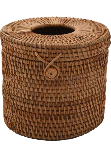 2x Yuvarlak Rattan Doku Kutusu Vine Rulo Tutucu Kapak Dispenseri Barthroom Ev Otel ve Ofis Için (Yurt Dışından) fiyatları