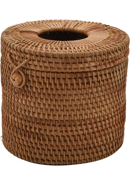 2x Yuvarlak Rattan Doku Kutusu Vine Rulo Tutucu Kapak Dispenseri Barthroom Ev Otel ve Ofis Için (Yurt Dışından) fırsatları