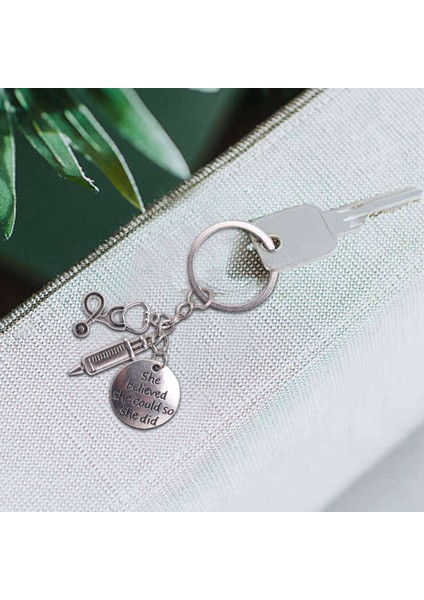 2x Şırınga Stetoskop Anahtarlık Anahtar Zinciri Anahtarlık Doktor Hemşire Doktorları Öğrenci Mezuniyet Takı (Yurt Dışından) fırsatları