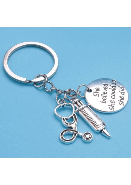 2x Şırınga Stetoskop Anahtarlık Anahtar Zinciri Anahtarlık Doktor Hemşire Doktorları Öğrenci Mezuniyet Takı (Yurt Dışından) indirimleri