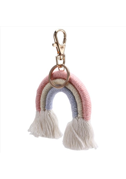 Kadınlar Için Dokuma Gökkuşağı Anahtarlıkları Boho El Yapımı Anahtar Tutucu Keyping Macram (Yurt Dışından) fiyatları