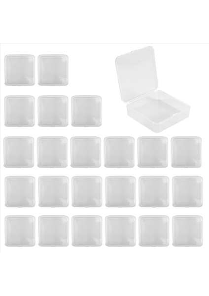 24 Adet Mini Plastik Saklama Kapları Kutusu 3 3x3 3 Inç Boş Menteşeli Kutu Takı Donanım Oyun Parçaları El Sanatları Için (Yurt Dışından) fiyatları