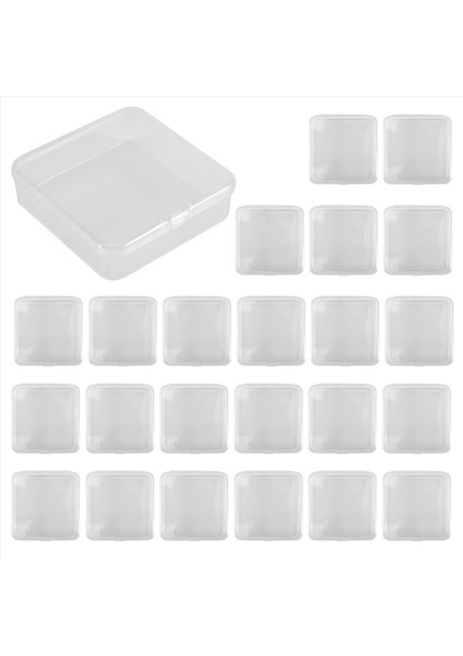 24 Adet Mini Plastik Saklama Kapları Kutusu 3 3x3 3 Inç Boş Menteşeli Kutu Takı Donanım Oyun Parçaları El Sanatları Için (Yurt Dışından) fırsatları