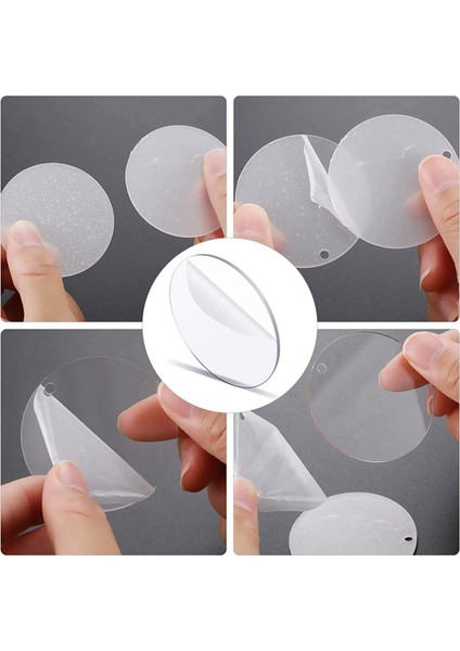 600 Pcs 2 Inç Akrilik Şeffaf Diskler ve Anahtar Zincirler Seti Dıy Projeleri Için Açık Boş Akrilik Diskler Yuvarlak Anahtarlık (Yurt Dışından) fiyatları