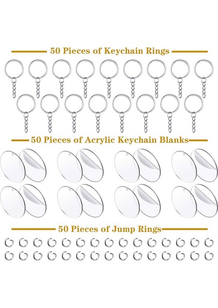 600 Pcs 2 Inç Akrilik Şeffaf Diskler ve Anahtar Zincirler Seti Dıy Projeleri Için Açık Boş Akrilik Diskler Yuvarlak Anahtarlık (Yurt Dışından) indirimleri