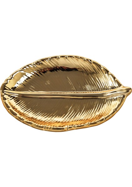 4x Dekoratif Altın Yaprak Seramik Plaka Çanağı Porselen Şeker Biblo Çanağı Mücevher Meyvesi Hizmet Tepsisi Çanak Sofra Takımı (Yurt Dışından) indirimleri