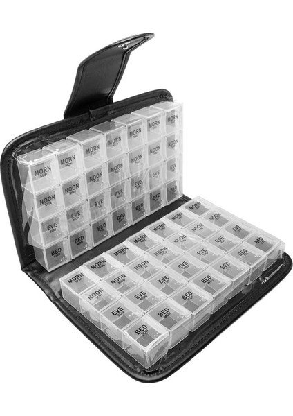 14 Günlük Hap Kutusu Seyahat Organizatör Doz Ilaç Tablet Depolama Konteyner Kutusu Günlük Hap Organizatör Vitamin Organizatör (Yurt Dışından)