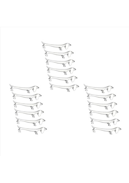 18 Adet Yemek Çubukları Dinlenme Küçük Köpek Çubukları Tutucu Dachshund Çinko Alaşım Çatal Standı Kaşık Sofra Rafı Tutucu Aracı (Yurt Dışından)