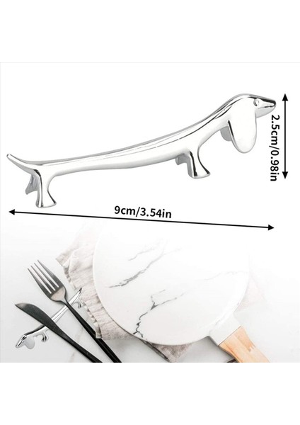 18 Adet Yemek Çubukları Dinlenme Küçük Köpek Çubukları Tutucu Dachshund Çinko Alaşım Çatal Standı Kaşık Sofra Rafı Tutucu Aracı (Yurt Dışından) fırsatları
