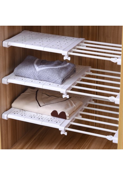 Ayarlanabilir Mutfak Dolap Depolama Rafları Giyim Dolap Organizatör Duvar Montajlı Raf Home Cihaz-F (Yurt Dışından) fiyatları