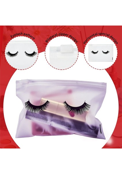 100 Adet Kirpik Sonrası Bakım Torbaları Kirpik Makyaj Çantaları Boş Kirpik Kozmetik Torba Seyahat Makyaj Kılıfları Tuvalet Çantası Beyaz (Yurt Dışından) modelleri