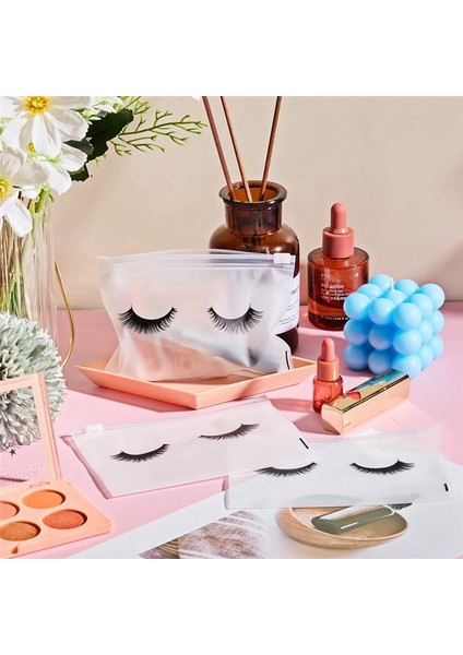 100 Adet Kirpik Sonrası Bakım Torbaları Kirpik Makyaj Çantaları Boş Kirpik Kozmetik Torba Seyahat Makyaj Kılıfları Tuvalet Çantası Beyaz (Yurt Dışından) indirimleri