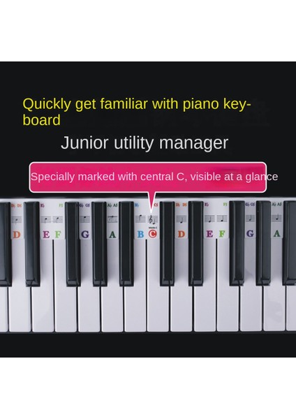 Piyano Klavye Çıkartmaları Grand/electric Piyano 88 Anahtarlar Stave Notasyon Not Şerit Etiket Yeni Başlayanlar Öğrencileri Için Sembol (Yurt Dışından) fiyatları