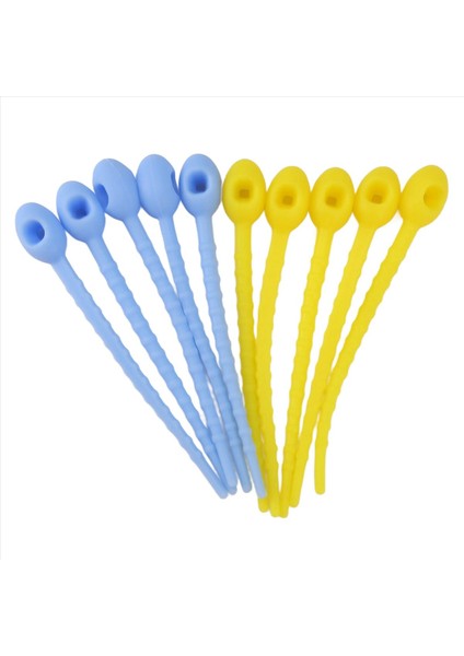 10PCS Gıda Sınıfı Silikon Torba Bağlar Kablo Yönetimi Zip Kravat Bükümü Çok Amaçlı Çoklu Kullanımlı Çanta Klips Ekmek Kravat Gıda Tasarrufu (Yurt Dışından)