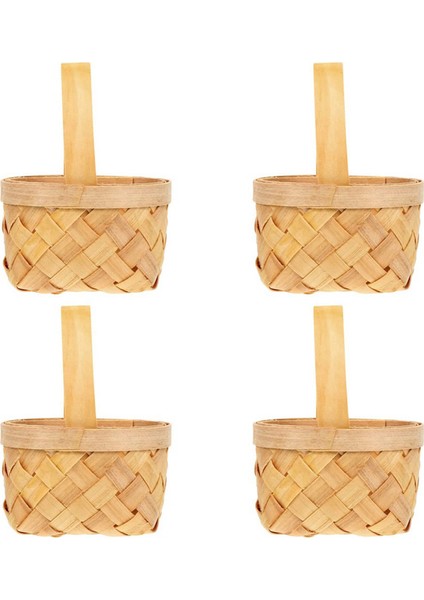 8pcs Mini Dokuma Sepet ile Düğün Çiçek Kız Sepet Çiçek Şeki Çikolata Kutusu Düğün Si (Yurt Dışından) fiyatları