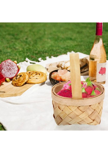 8pcs Mini Dokuma Sepet ile Düğün Çiçek Kız Sepet Çiçek Şeki Çikolata Kutusu Düğün Si (Yurt Dışından) indirimleri