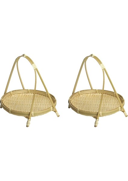 5x Bambu Dokuma Saman Sepetleri Katman Raf Hasır Meyve Depolama Mutfak Yuvarlak Plaka Dekorasyon Stand Tek Katman (Yurt Dışından) modelleri