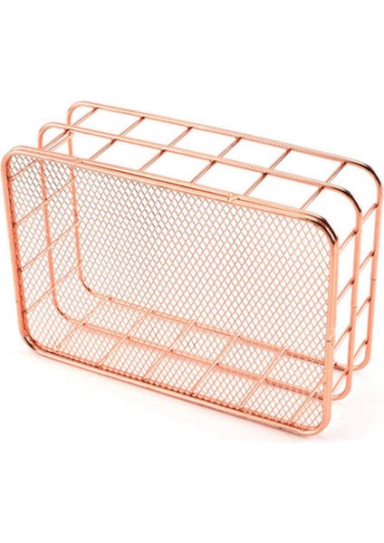 2x Metal Depolama Sepeti Depolama Kutusu Demir Izgara Tepsi Net Sepet Depolama Kutuları Depolama Sepeti Gül Altın Meyve (Yurt Dışından) fiyatları