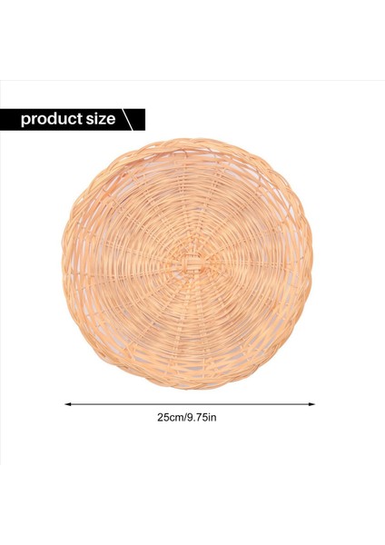 10 Adet Bambu Kağıt Plaka Tutucu - 10 Inç Yuvarlak Dokuma Plaka Tutucu Piknik Partisi Için Yeniden Kullanılabilir Kağıt Plaka Tutucuları (Yurt Dışından) fırsatları