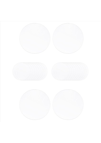 24 Adet 3 Inç Akrilik Anahtarlık Boşluklar Dıy Anahtarlık Için Delik Daire Diskleri ile Açık Disk Süsleri Boşluklar (Yurt Dışından) fiyatları