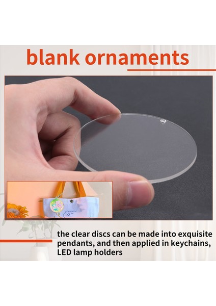 24 Adet 3 Inç Akrilik Anahtarlık Boşluklar Dıy Anahtarlık Için Delik Daire Diskleri ile Açık Disk Süsleri Boşluklar (Yurt Dışından) indirimleri