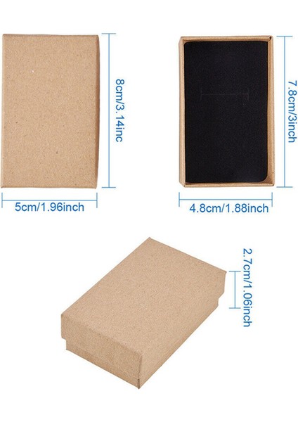 48PCS Kraft Kağıt Kutusu Küçük Kraft Kağıt Takı Kutusu El Yapımı Karton Paketleme Kutusu Düğün Süslemeleri (Yurt Dışından) indirimleri