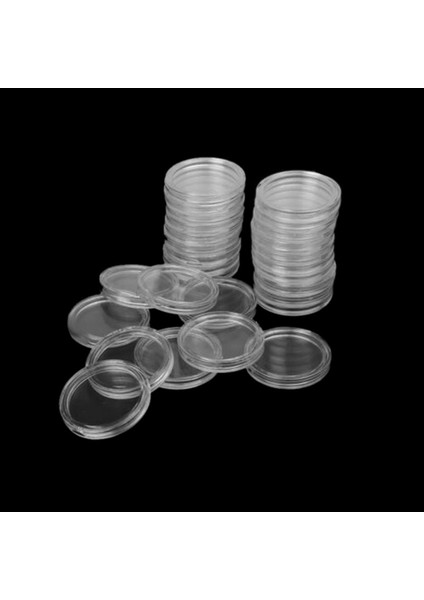 300PCS 21MM Yuvarlak Şeffaf Plastik Para Tutucu Kapsüller Kutu Depolama Temiz Yuvarlak Ekran Kılıfları Para Tutucuları (Yurt Dışından) modelleri