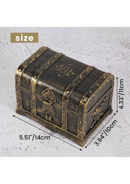 Korsan Hazine Göğüs Dekoratif Hazine Göğüs Keep Mücevher Kutusu Plastik Oyuncak Hazine Kutuları Parti Dekoru Büyük Boyut B (Yurt Dışından) fırsatları