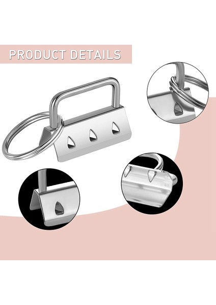 50PCS Anahtar Fob Donanım Bölünmüş Halkalar Set Kelepçesi Kişileri Için Kuyruk Klipsleri Kişme Kişisi Anahtarlık Dıy Aracı Halka (Yurt Dışından) fiyatları