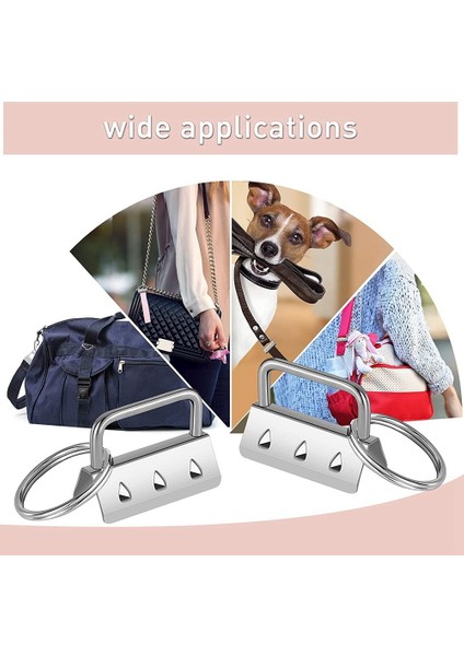 50PCS Anahtar Fob Donanım Bölünmüş Halkalar Set Kelepçesi Kişileri Için Kuyruk Klipsleri Kişme Kişisi Anahtarlık Dıy Aracı Halka (Yurt Dışından) fırsatları