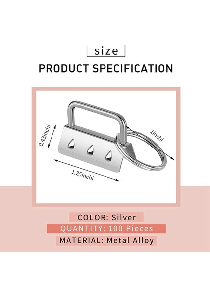 50PCS Anahtar Fob Donanım Bölünmüş Halkalar Set Kelepçesi Kişileri Için Kuyruk Klipsleri Kişme Kişisi Anahtarlık Dıy Aracı Halka (Yurt Dışından) indirimleri