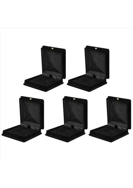 5 x Velvet Kolye Zinciri Takı Ekran Depolama Kutusu Kılıfı Tutucu Organizatör --- Siyah (Yurt Dışından)