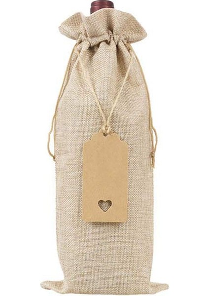 Çuval Bezi Şarap Çantaları Şarap Çantaları Drawstrings Tek Yeniden Kullanılabilir Şarap Şişesi Kapakları Halat ve Etiketler (40 Pc) (Yurt Dışından) fiyatları