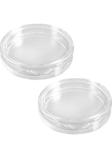 20 Pcs Küçük Yuvarlak Şeffaf Plastik Para Kapsülleri Kutusu 24MM (Yurt Dışından)