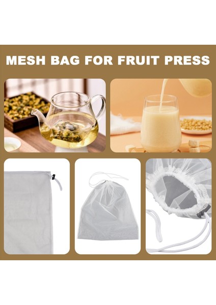 4 Paket Demleme Çantaları -Meyve Elma Şarabı Için Tekrarlanabilir Örgü Çanta Elma Elma Üzüm Şarap Pres Brawstring Süzme Bir Çantada 38X42CM (Yurt Dışından) indirimleri