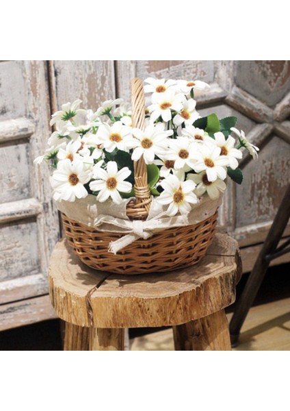 4x El Dokuması Hasır Sepet Simülasyonu Çiçek Sepeti Tek Saplı Küçük Çiçek Sepeti El Sepeti (Yurt Dışından) modelleri