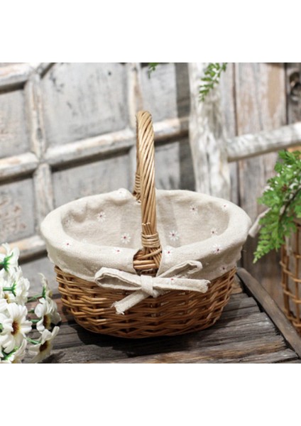 4x El Dokuması Hasır Sepet Simülasyonu Çiçek Sepeti Tek Saplı Küçük Çiçek Sepeti El Sepeti (Yurt Dışından) indirimleri