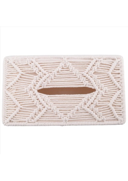 Doku Kutusu Kapağı Boho Dekor Dikdörtgen Kağıt Doku Tutucu ile Boncuk Tokası Makrame Peçete Dokuları Organizatör Ev Dekor (Yurt Dışından) indirimleri